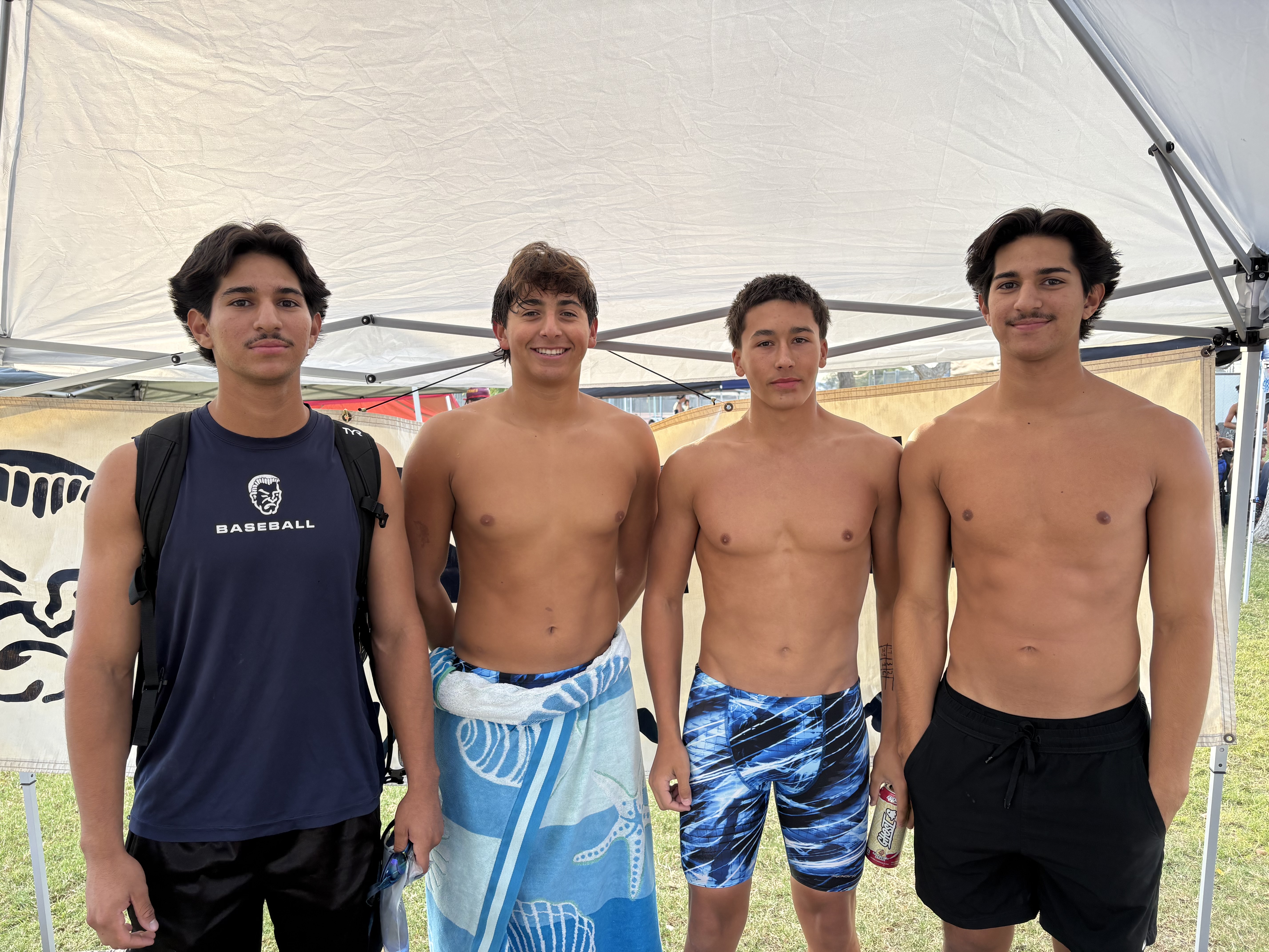 Pictured left to right: Senior Alonzo Fierro, Junior Roman Jacobo, Freshman Marcus Hancock and Senior Antonio Fierro.